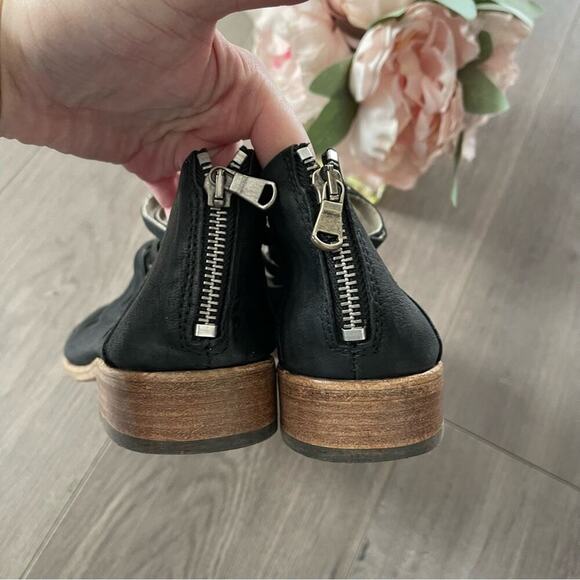 Free People Lost Valley Black Leather Strappy Booties - Picture 10 of 11